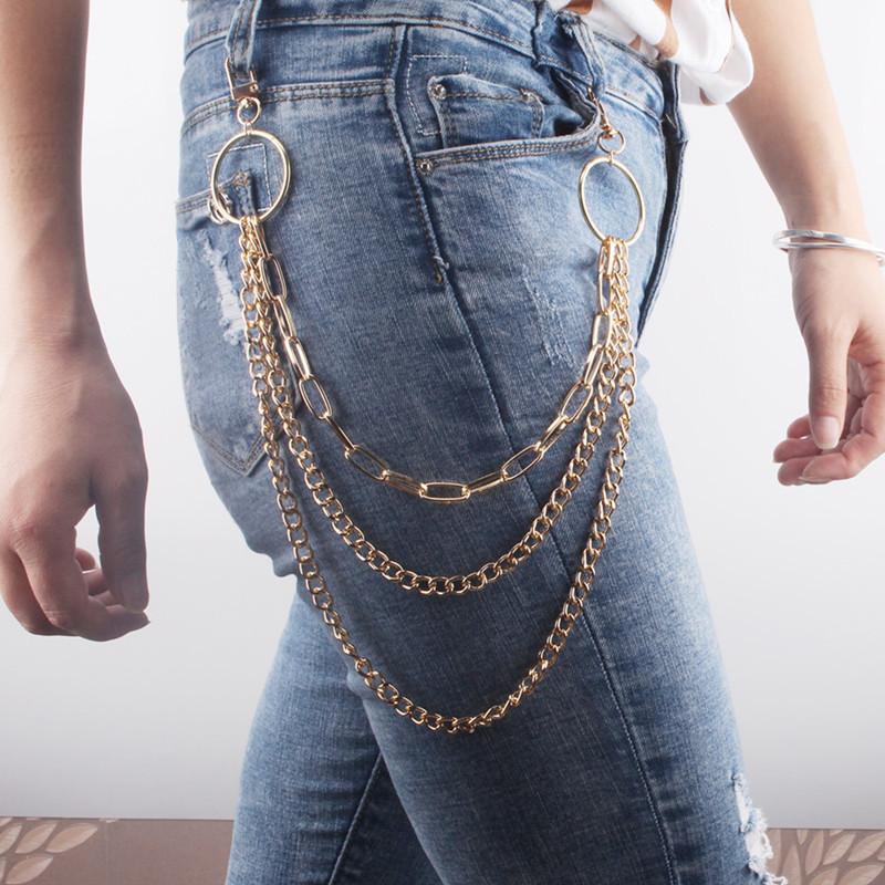 Jewelry personality U-shaped thick chain body chain simple multi-layer tassel geometric retro waist chain