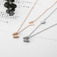 Fashion double frosted butterfly titanium steel pendant neck link simple stainless steel necklace jewelry for women