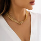 Jewelry metal texture knotted chain necklace female punk hip-hop geometric clavicle necklace