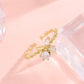 Fashion creative cherry ring femininity niche design micro-inlaid zircon geometric opening index finger ring