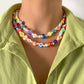 Jewelry Personality Design Random Daisy Fruit Necklace Imitation Pearl Mushroom Clavicle Single Layer Necklace