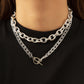 Hip-hop Simple Retro Twist Chain Necklace Female Trend Metal OT Buckle Clavicle Chain Necklace