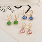 ins color transparent crystal earrings fashion light luxury French mini water drop earring temperament simple earrings