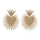 Jewelry Exaggerated Punk Fan Leaf Metal Earrings Personality Trendy Irregular Fan-shaped Stud Earrings Female