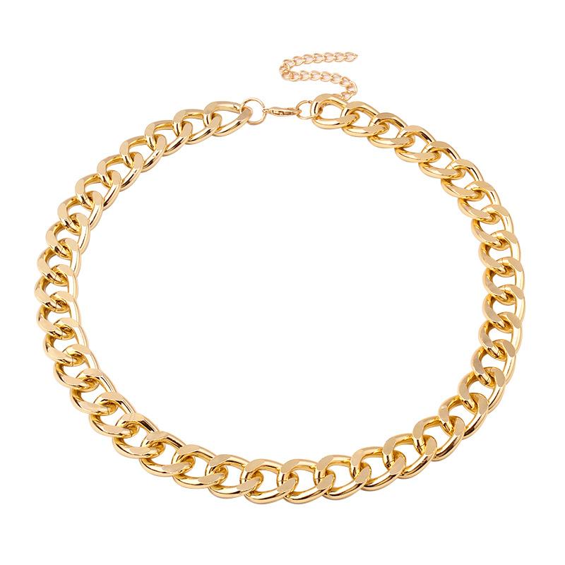 Men's Extended Exaggerated Metal Thick Necklace Fashion Versatile Geometric Necklace