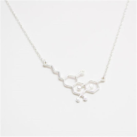 Creative Personality Jewelry HTC Chemical Molecular Necklace Science Students Pendant Clavicle Chain