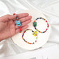 Cartoon little monster color beaded ceramic bracelet female niche design net red bracelet ins tide does not fade jewelry