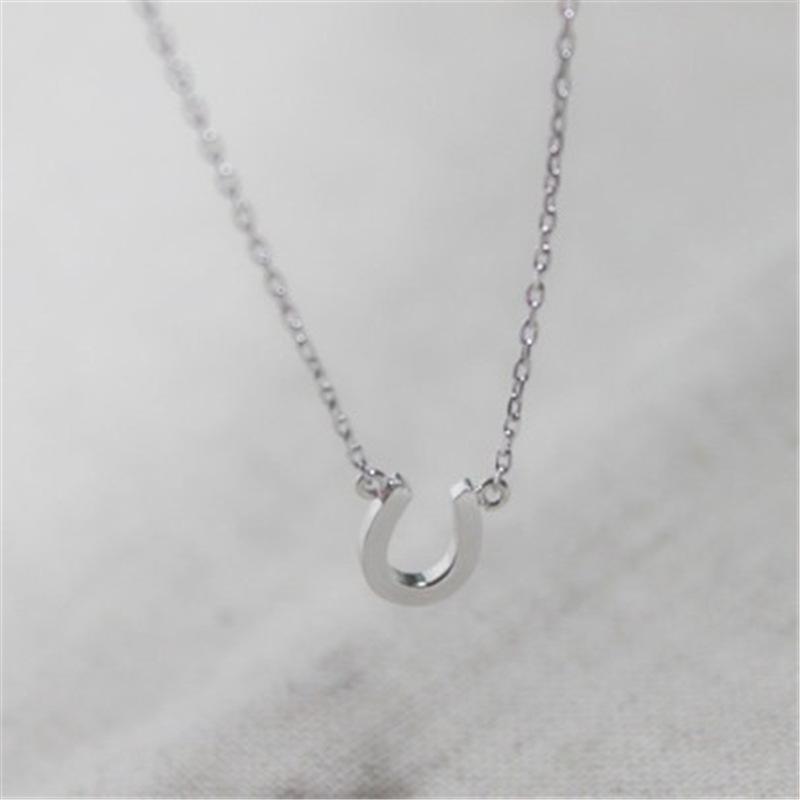 Necklace Horseshoe Smart Pendant Simple Fashion Clavicle Chain Necklace Tanabata Gift U-shaped Necklace