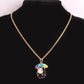 Halloween popular jewelry scary funny umbrella little alien necklace fun collarbone necklace