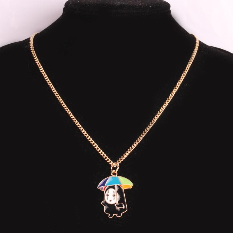 Halloween popular jewelry scary funny umbrella little alien necklace fun collarbone necklace