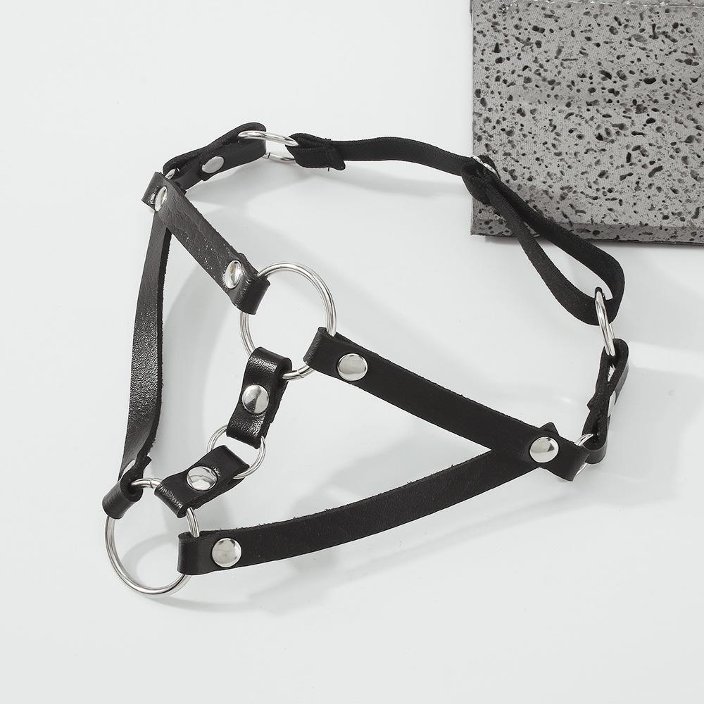 C256 Jewelry Harajuku Exaggerated Leather Leg Ring Trendy Cool Street Dance Night Hip Hop Personality Leg Decoration