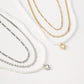 N1273 Street Shot Personality Necklace Pearl Heart Stacked Necklace Retro Small Fashion Necklace
