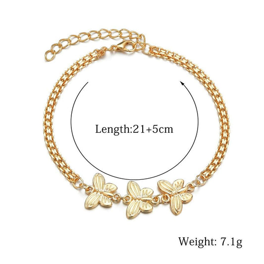 Popular Gold Butterfly Anklet Vintage Chain Anklet Jewelry Accessories