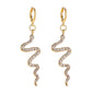 Earrings Creative Snake Earrings Women's Frosty Long Diamond Earrings Personality Simple Wave Earrings