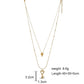 Ins niche light luxury titanium steel gold-plated cross collarbone chain fashion love personality key double layer necklace