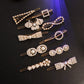 Jewelry pearl word clip hair clip headdress female net red creative geometric side clip hair accessories