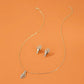 Ins exaggerated palm necklace earrings set fashion temperament simple and chic metal small hand clavicle chain