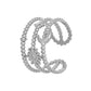 French titanium steel multi-layer hollow star moon opening ring trend simple stainless steel retro ring