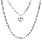 Jewelry punk double-layer geometric big heart pendant imitation pearl necklace female ins all-match necklace