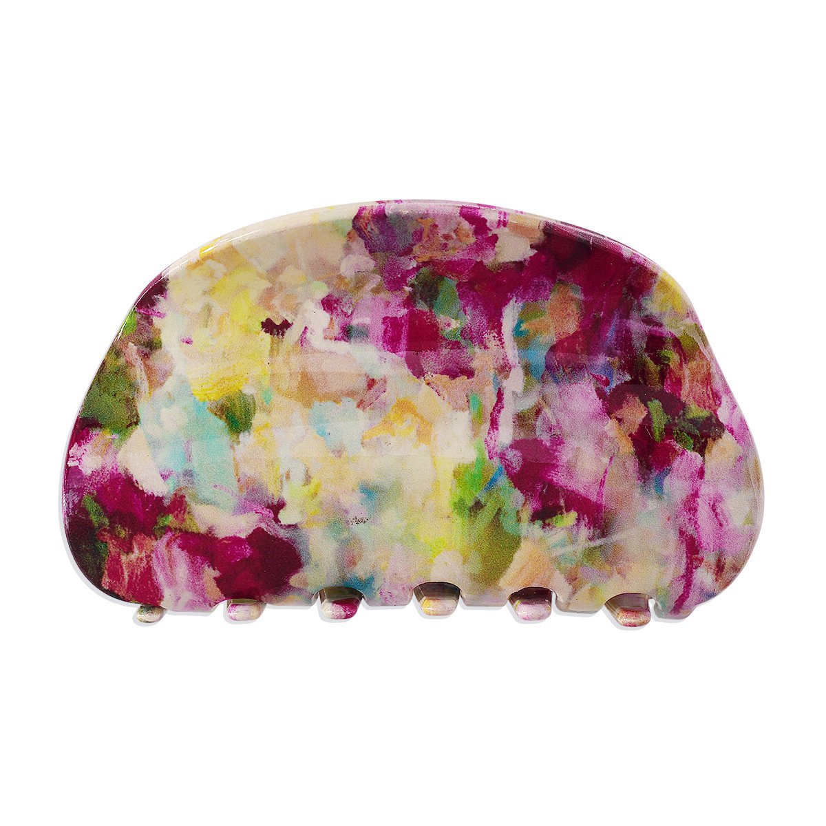 F429 Literary Retro Image School Printing Ponytail Clip Contrast Color Resin Geometric Fashion Shark Hair Clip