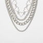 Jewelry Hip Hop Punk Chain Multilayer Necklace Female Simple Versatile Peach Heart Set Necklace
