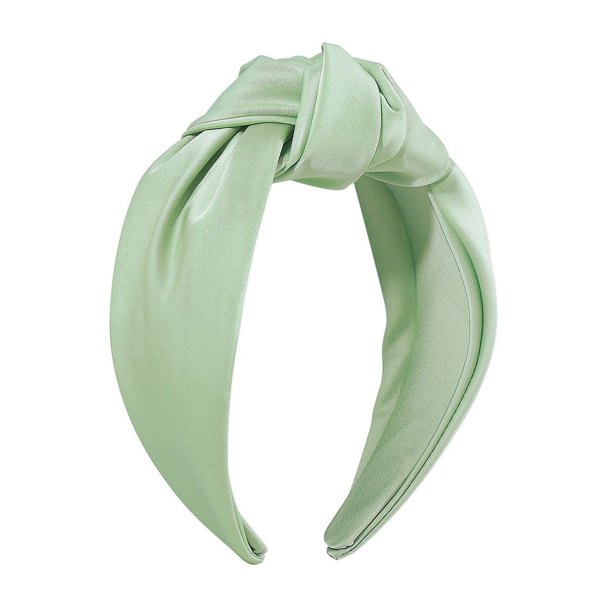F4269 Internet celebrity fabric knotted sweet headband pure color wide-brimmed girl heart to reduce age and go out to press hair headband