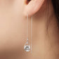 Personality earrings zircon water drop tassels asymmetrical ear wire women's long earrings temperament earrings