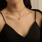 ins stainless steel 18K gold-plated exquisite double-layer necklace brooch letter H clavicle chain simple necklace accessories