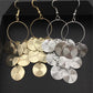 Fashion popular ring round disc sequins women's earrings earrings earrings stud jewelry