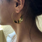E8696 Exaggerated Alloy Earrings Women's Creative Geometric Big Circle Earrings Personalized Punk Earrings