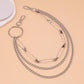 Jewelry niche retro pin chain waist chain ins Hong Kong cool handsome punk hip-hop fashion pants chain