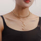 Jewelry ins popular snake-shaped element necklace female minority design sense ancient snake pendant necklace necklace