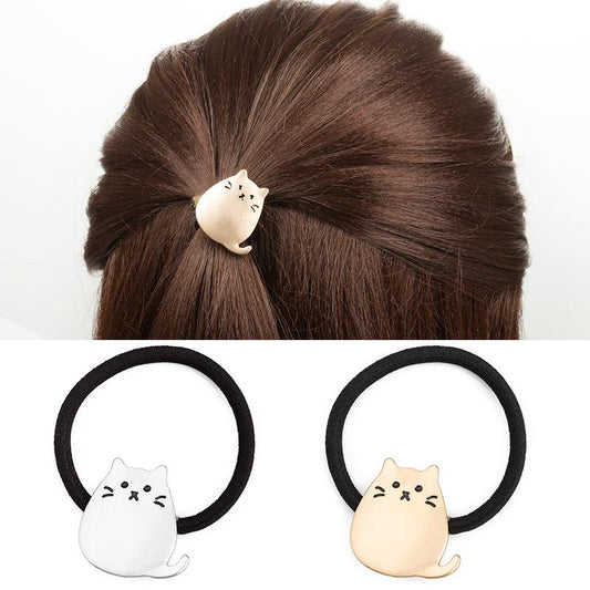 Japanese jewelry matte matte gold kitten Totoro female hair rope head rope cat hair ring new