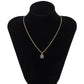 Jewelry Versatile Eye Pendant Metal Necklace Simple Geometric Box Chain Single Layer Necklace Female