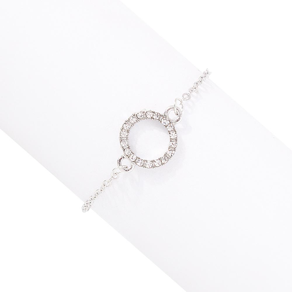 B1237 Simple Literary and Artistic Bracelet Female Circle Diamond Geometric Retro Jewelry Fashion Jewelry