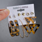 Accessories Creative Triangle Geometric Leopard Earrings Earrings Set Ornament