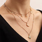 Jewelry retro fashion multi-layer five-pointed star pendant necklace exquisite crescent sweater chain versatile accessories