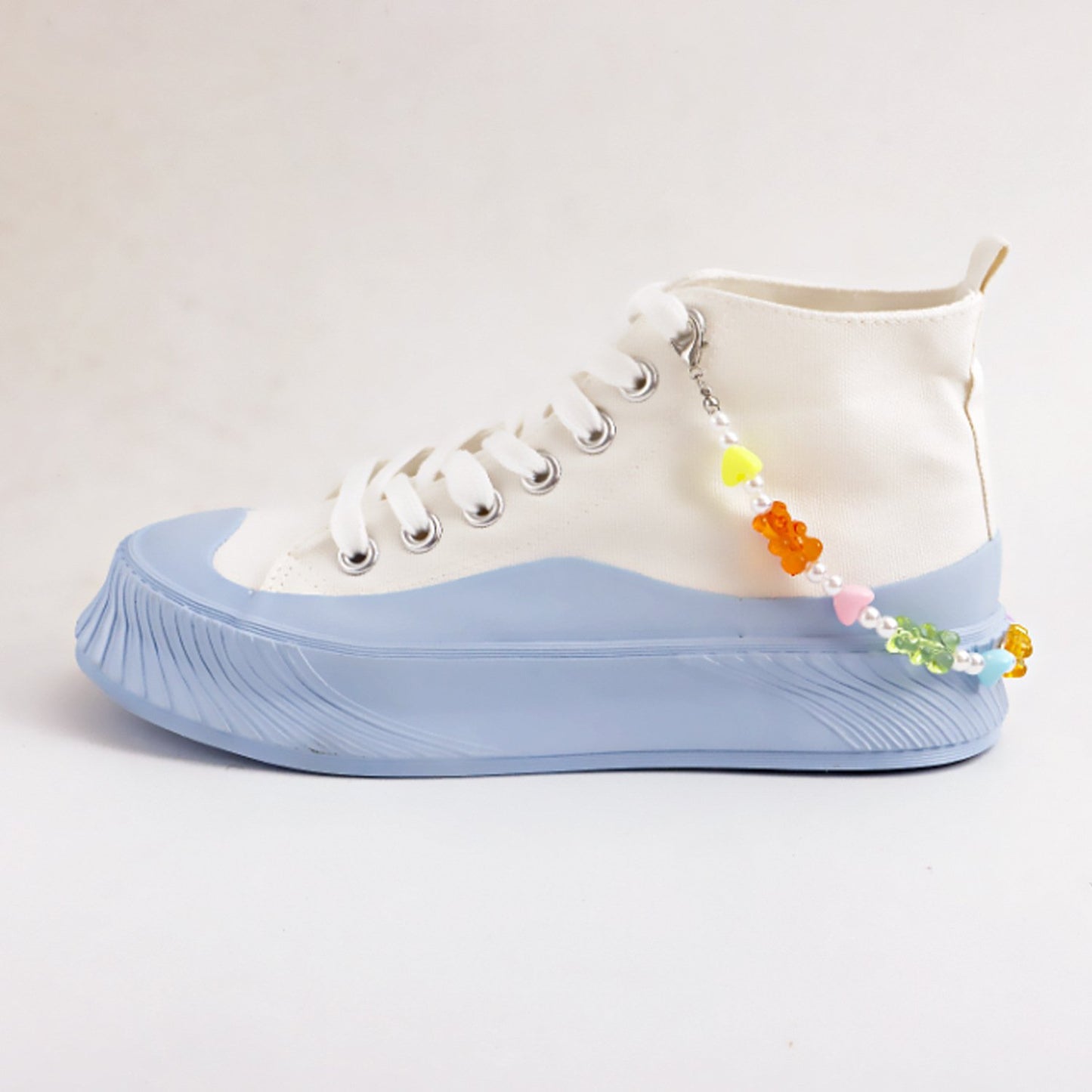Jewelry ins fashion candy color bear foot jewelry female exquisite resin imitation pearl jewelry shoe chain