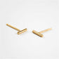 Explosive style simple fashion round rod-shaped nail earrings popular all-match electroplating three-color