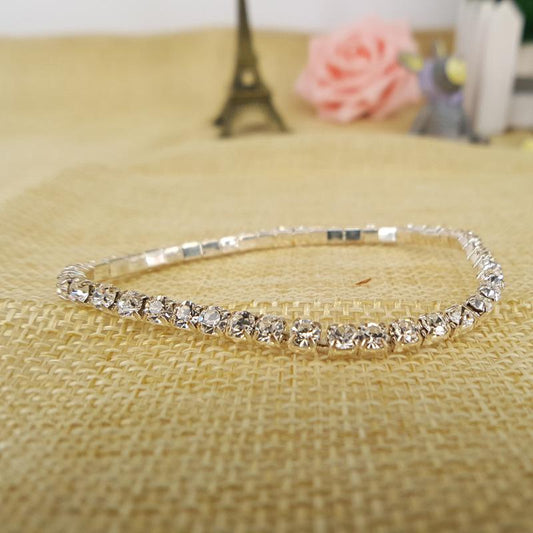 High Elastic Claw Chain Single Drain Diamond Bracelet Bridal Wedding Dress Accessories Diamond Bracelet