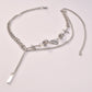 Jewelry punk trendy word tassel pendant necklace female luminous pearl diamond star pendant