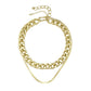 Jewelry Hip Hop Trend Aluminum Chain Clavicle Necklace Personality Retro Metal Snake Bone Chain Necklace Female