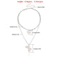 Jewelry trend double snake bone chain glossy love butterfly pendant necklace female ins metal