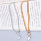 Jewelry baroque special-shaped pearl double buckle dense chain simple ring necklace female clavicle chain