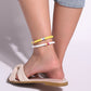 Jewelry Fashion Color Soft Pottery 6mm Anklet Women's Versatile Adjustable Extended Chain Beach Foot Decoration