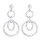 E191 Atmospheric hollow double-layer earrings micro-inlaid personality trendy fashion earrings metal circle earrings