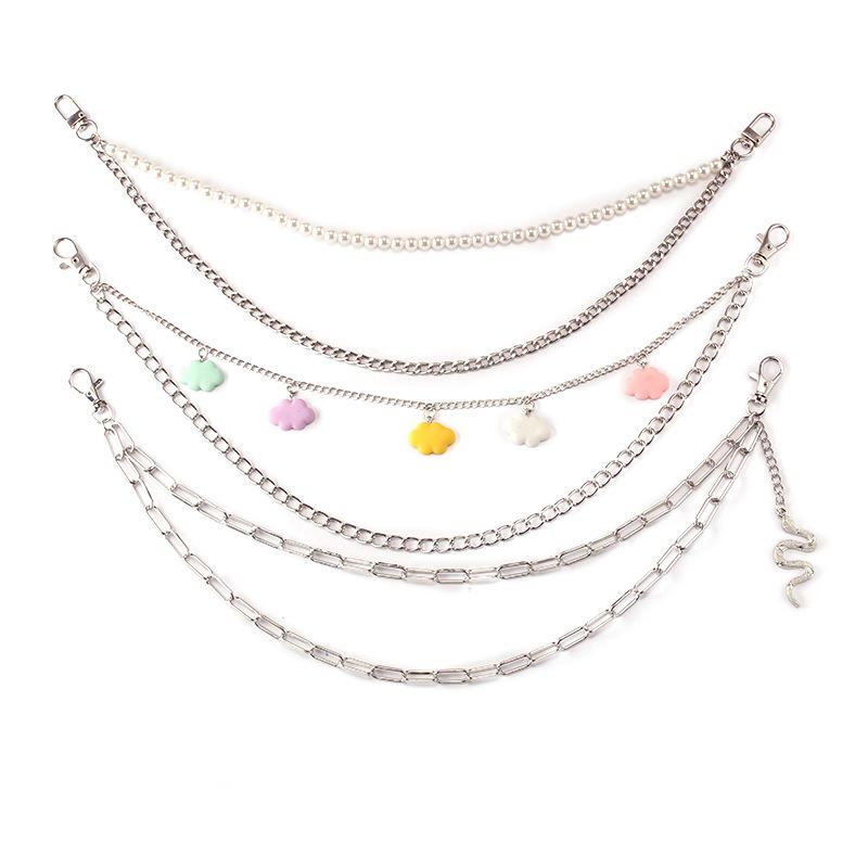 Punk Metal Chain Body Chain Fashion Versatile Popular Metal Pants Chain Six-Piece Set