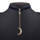 N535 Street Shot Fashion Diamond Exaggerated Necklace Choker Personality Sun Moon Necklace Necklace