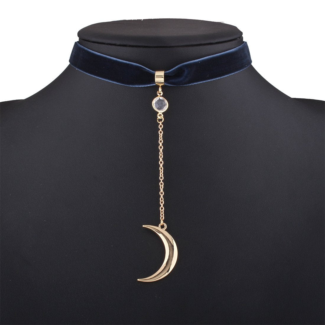 N535 Street Shot Fashion Diamond Exaggerated Necklace Choker Personality Sun Moon Necklace Necklace