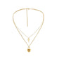 Personalized Stainless Steel Lock Key Pendant Fashion Street Hip Hop Gold Plated Love Lock Necklace